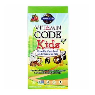 Жевательные мультивитамины из цельных продуктов для детей, Вишневый вкус, Garden of Life, Vitamin Code