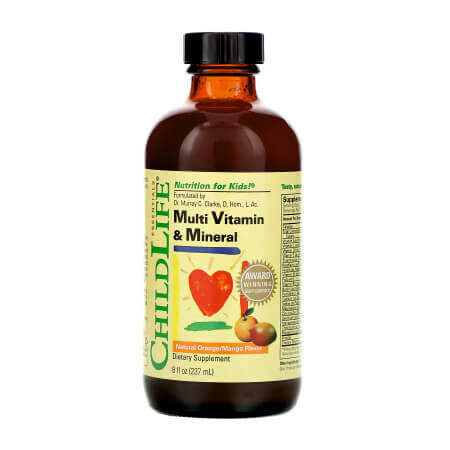 Детские жидкие мультивитамины и минералы со вкусом апельсина и манго Multi Vitamin &amp; Mineral Liquid Orange-Mango