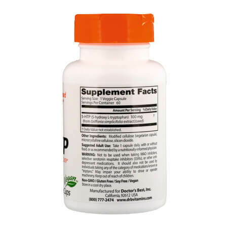 Безопасный натуральный антидепрессант Doctor's Best 5-HTP
