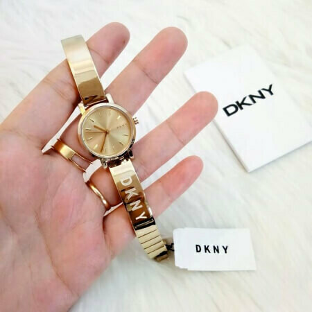 DKNY Soho Round Champagne Dial Gold-tone