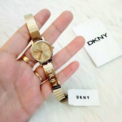 DKNY Soho Round Champagne Dial Gold-tone