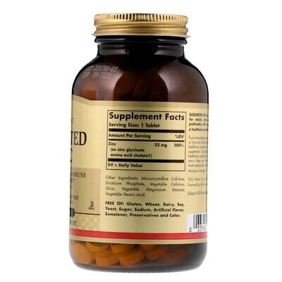 Solgar Chelated Zinc – Цинк, который работает на результат