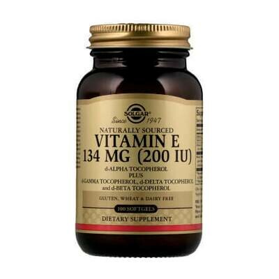 Витамин Е-природного происхождения SOLGAR VITAMINA-E 200 UI 134 МГ