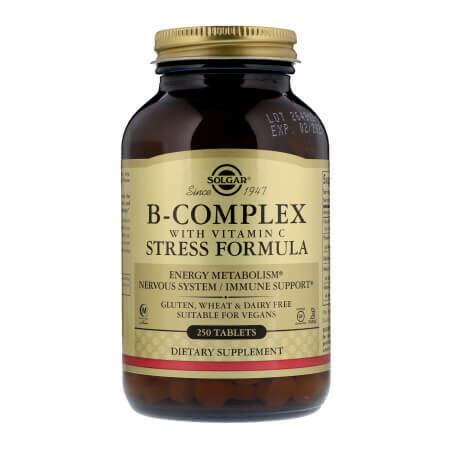 Комплекс витаминов-B с витамином C, формула для борьбы со стрессом от Solgar