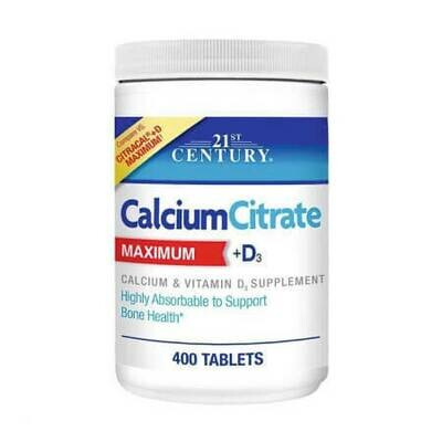 Цитрат кальция с витамином D3 МАКСИМУМ
21st Century Health Care Calcium Citrate Maximum+D3