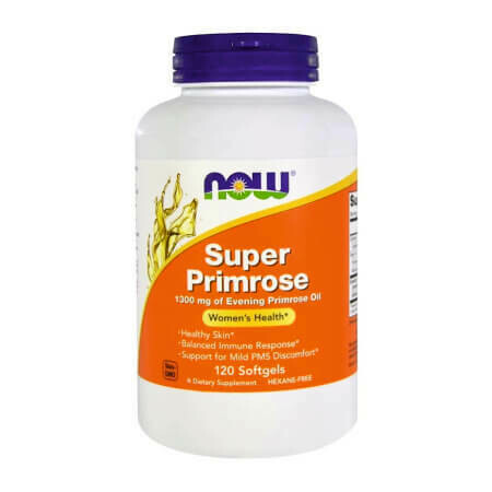 Масло примулы вечерней, Now Super Primrose Oil 1300мг