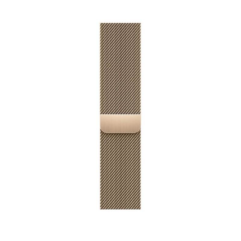 Apple Watch Series 7 GPS + Cellular, Gold Stainless Steel Case with Gold Milanese Loop