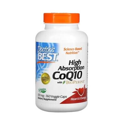 Коэнзим Q10 Doctor's Best, CoQ10, с BioPerine 360 капсул