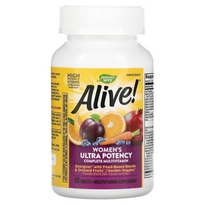 Витаминно-минеральный комплекс для женщин. Alive! Once Daily, Women's, Ultra Potency