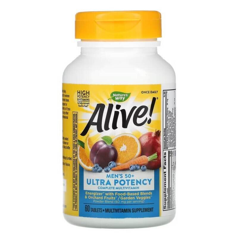 Витаминно-минеральный комплекс для мужчин зрелого возраста Alive! Once Daily, Men's 50+, Ultra Potency