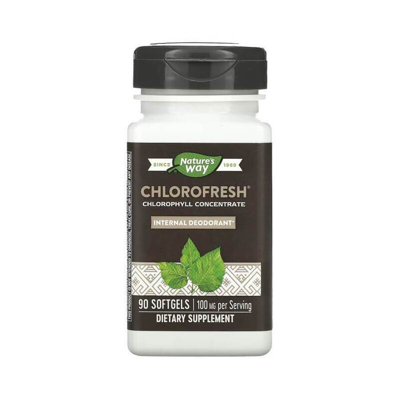 Nature&#39;s Way Chlorofresh концентрированный хлорофилл 90 капсул