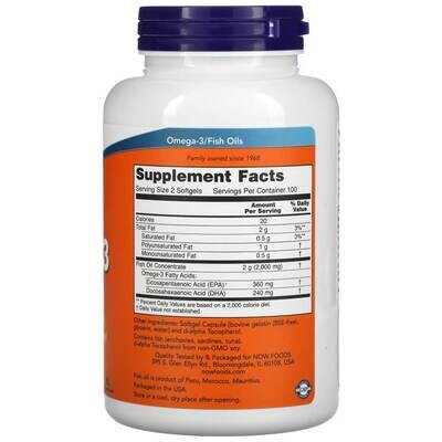 Для любителей Омеги-3. Now Foods Omega-3