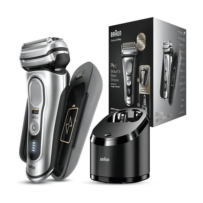 Электробритва Braun Series 9 Pro 9477cc с зарядным дорожным чехлом и станцией самоочистки