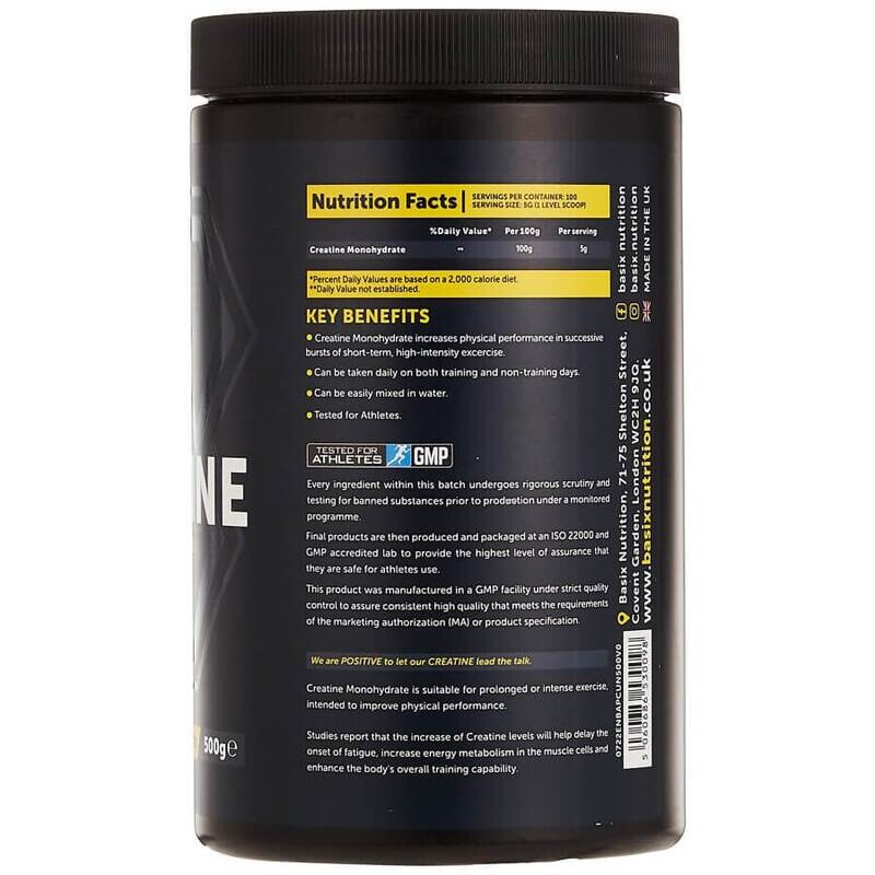 Креатин для набора мышечной массы Basix Pure Creatine - Unflavored - 500 gm