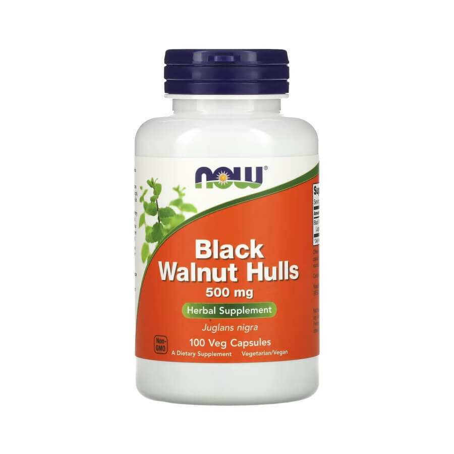 Now Foods Скорлупа черного ореха Black Walnut Hulls 500 mg