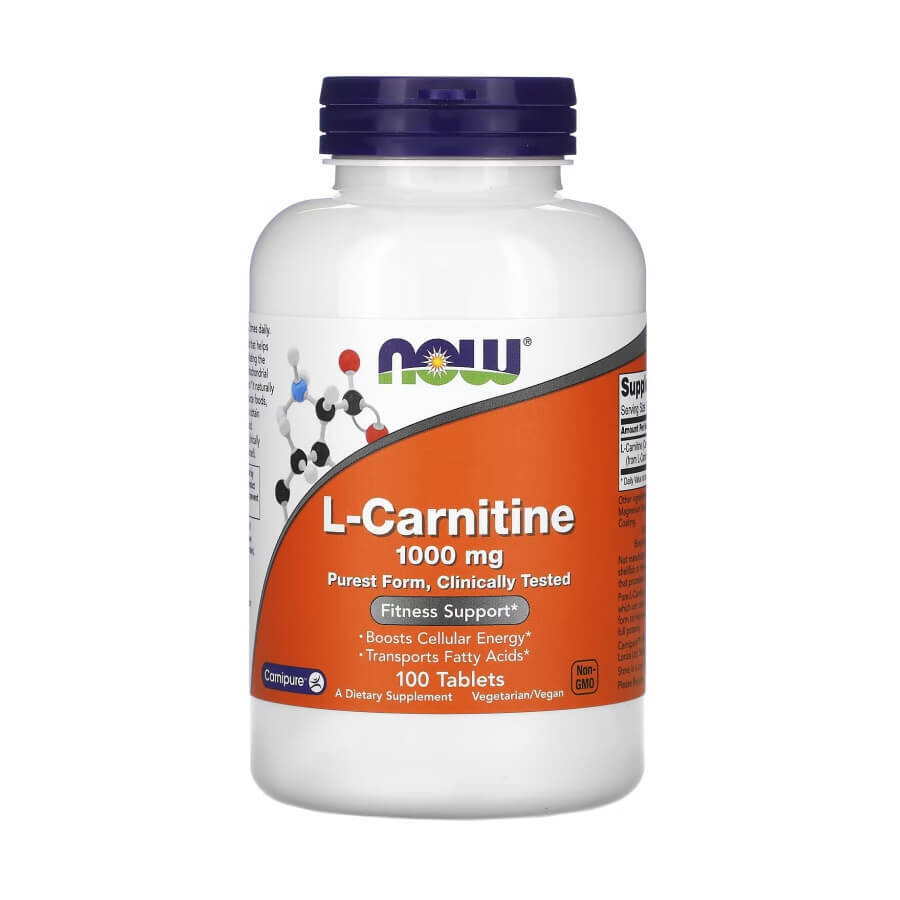 Чистый L-карнитин от Now Foods 100 таблеток