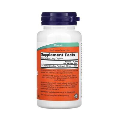 NOW Zinc Picolinate (Цинк пиколинат)