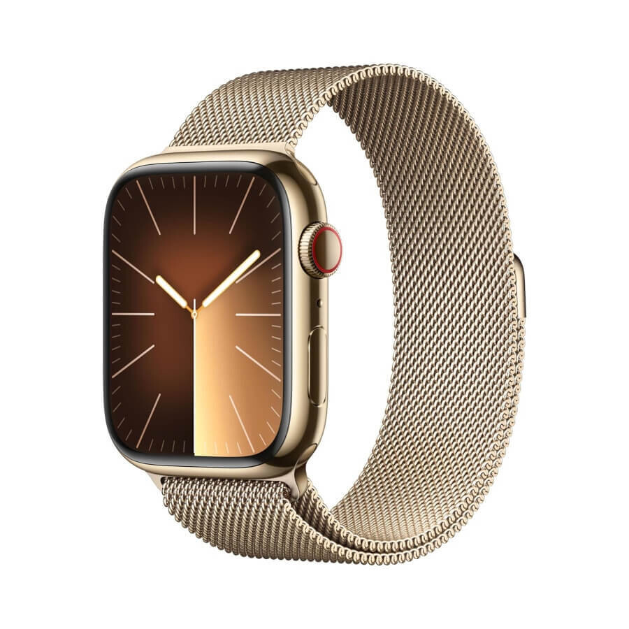 Apple Watch Series 9 GPS + Cellular Stainless steel Case with Milanese Loop