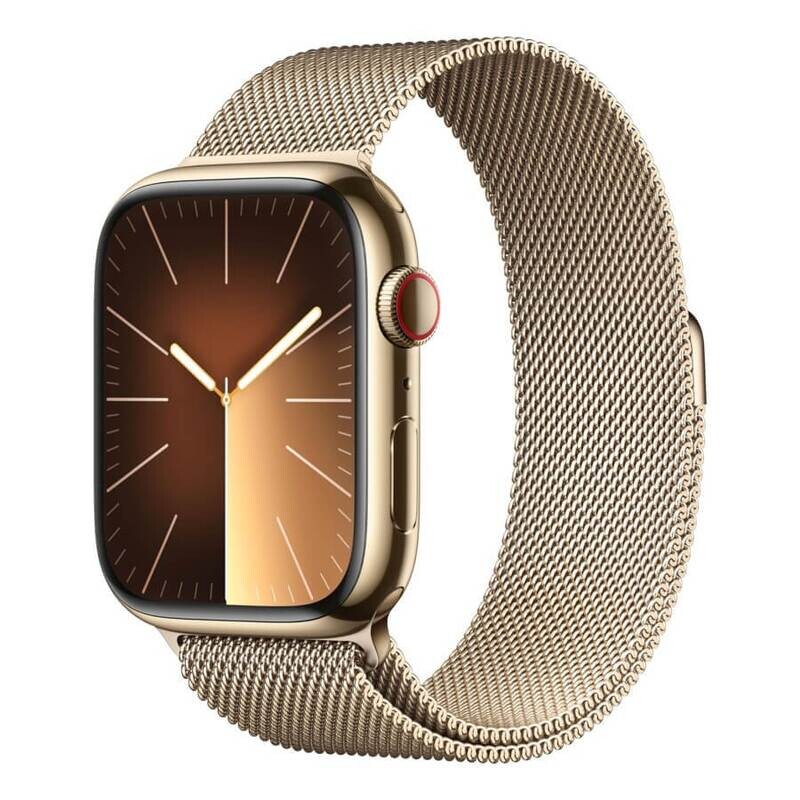 Apple Watch Series 9 GPS + Cellular Stainless steel Case with Milanese Loop