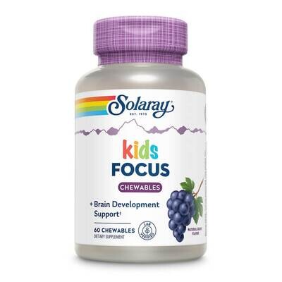 Детские жевательные таблетки Solaray Kids Focus для улучшения памяти и работы мозга