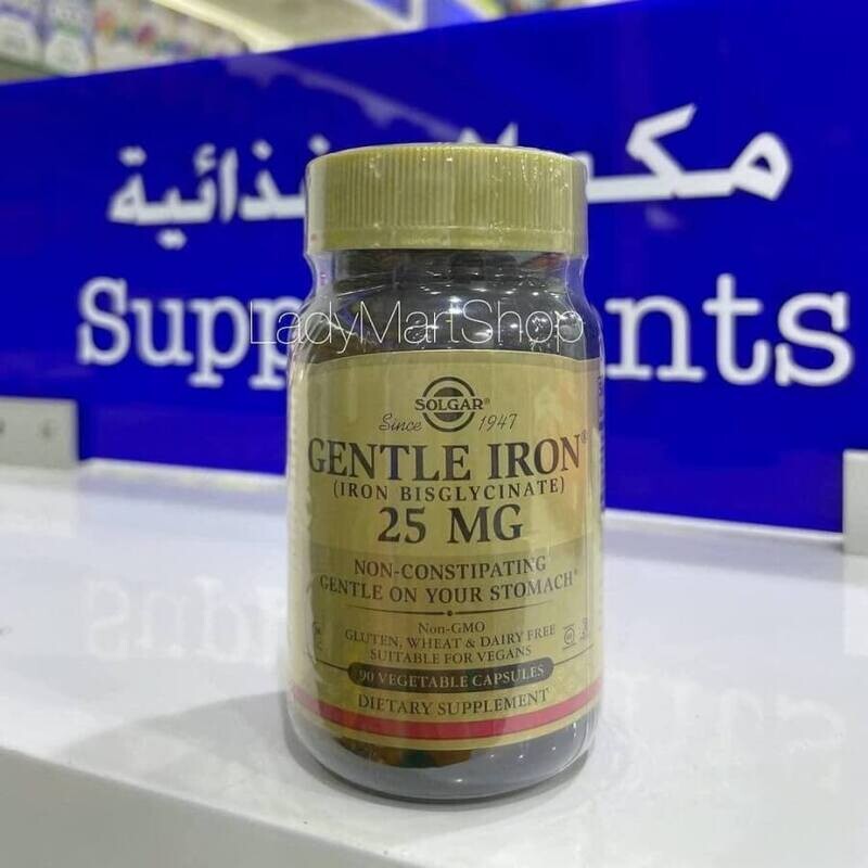 Железо представлено в форме хелата, Solgar, Gentle Iron, 25 мг
