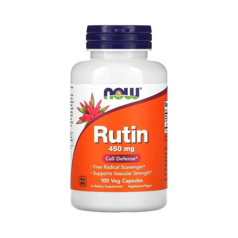 NOW Foods, рутин, 450 мг, 100 растительных капсул