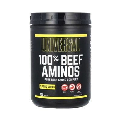 Universal Nutrition, 100% Beef Aminos, 100% аминокислот говядины, 400 таблеток
