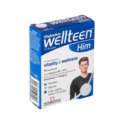 Vitabiotics Wellteen Him - для поддержания жизненных сил и хорошего здоровья, для юношей 13-19 лет