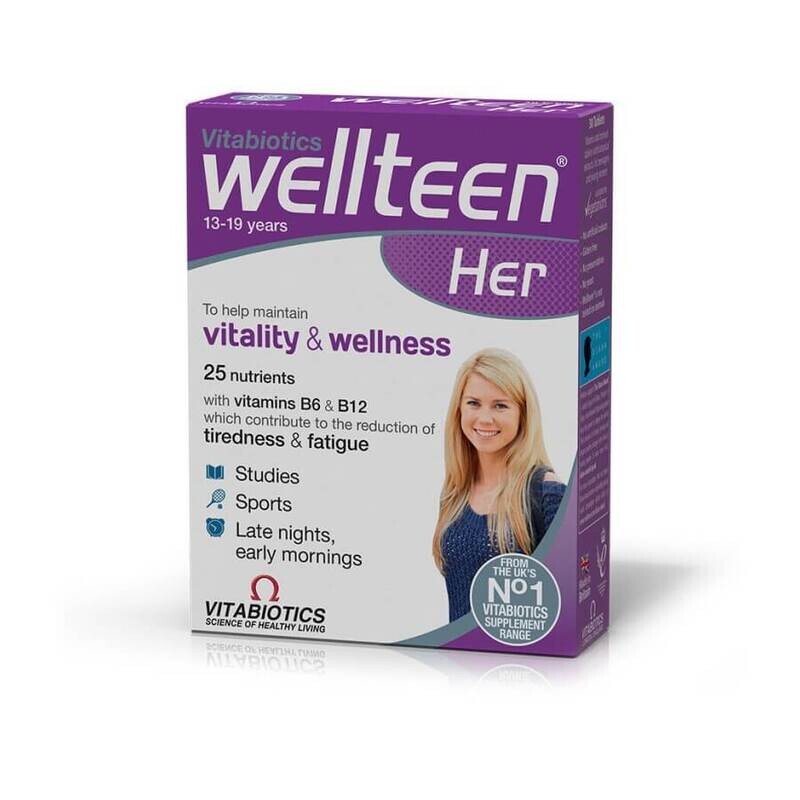 Vitabiotics Wellteen Her- для поддержания жизненных сил и хорошего здоровья, для дувочек 13-19 лет