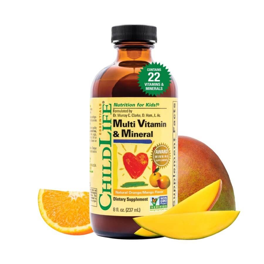 Детские жидкие мультивитамины и минералы со вкусом апельсина и манго Multi Vitamin &amp; Mineral Liquid Orange-Mango