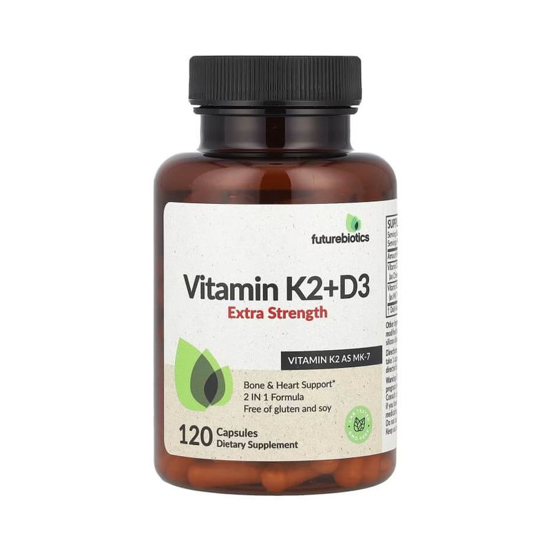 Futurebiotics, Витамин K2 + D3, с повышенной силой действия, 120 капсул