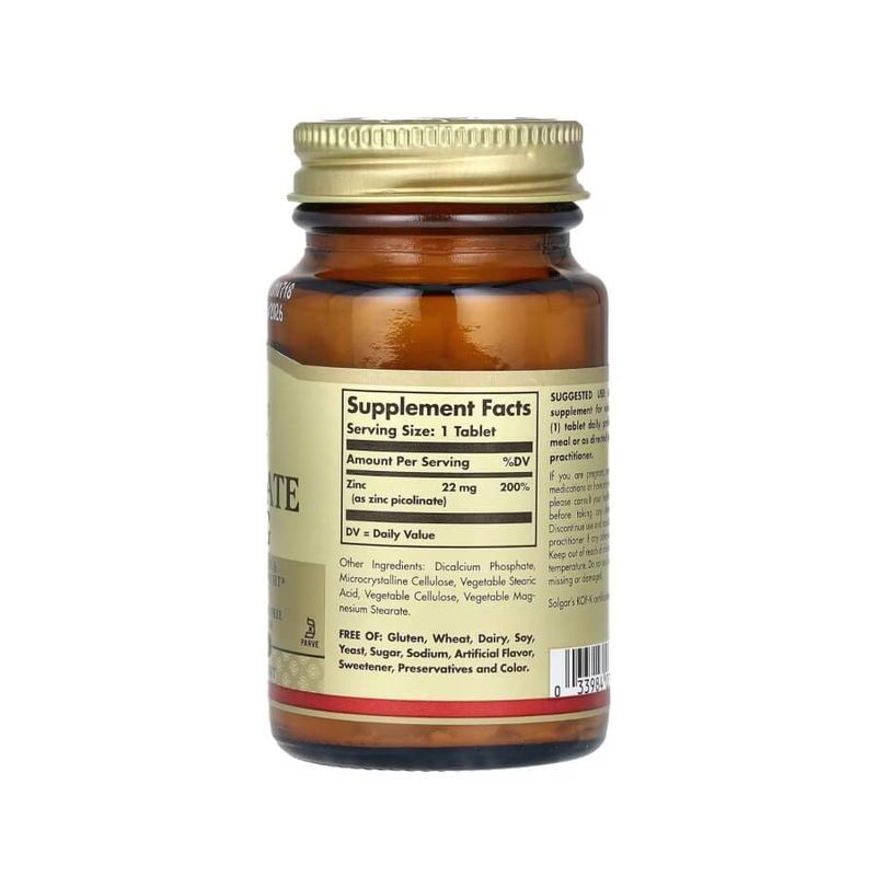 Цинк-микроэлемент красоты и молодости Solgar-Zinc Picolinate