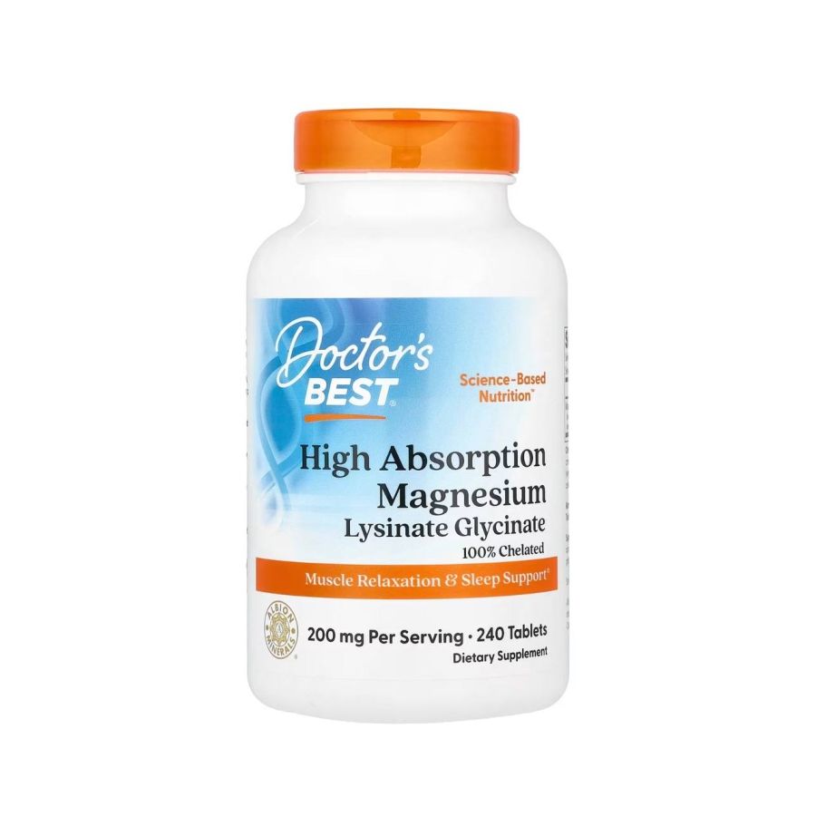 Doctor&#39;s Best High Absorption Magnesium Lysinate Glycinate 100% Chelated