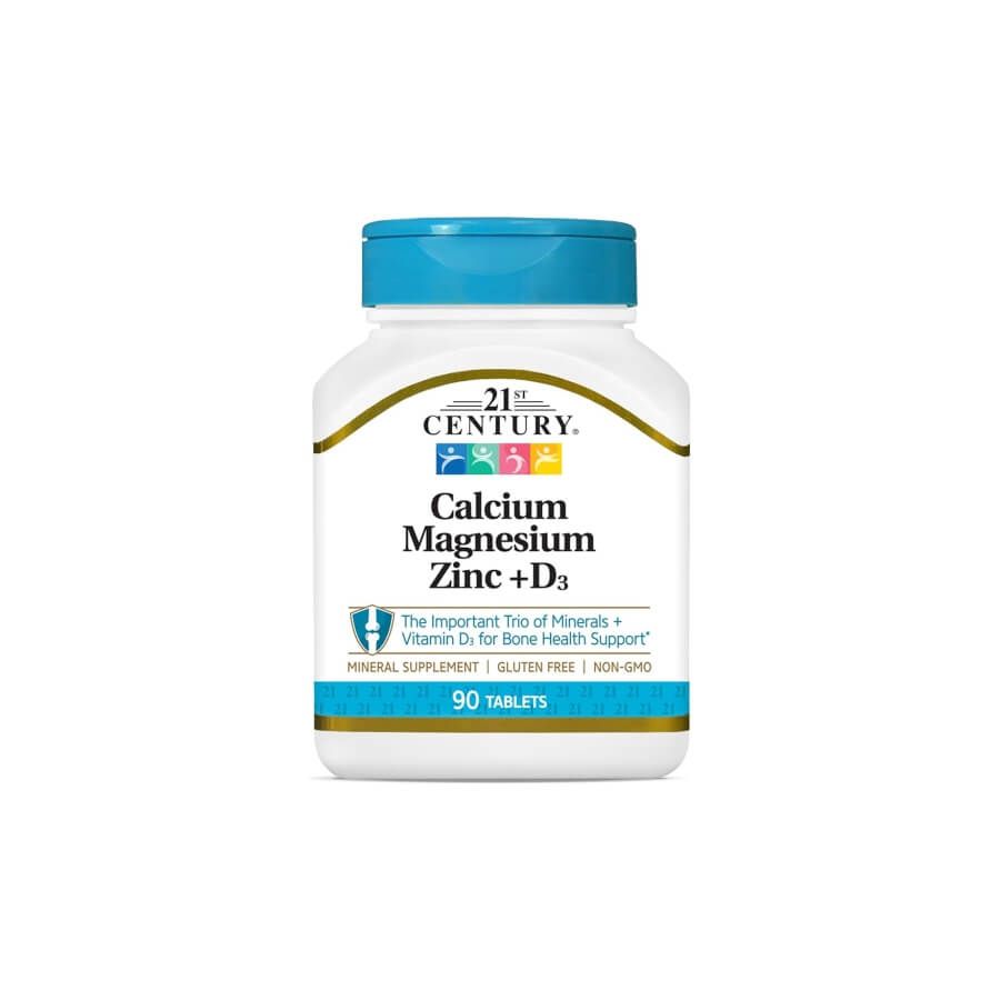 21st Century Calcium Magnesium Zinc + D3 – комплекс для здоровья костей и иммунитета