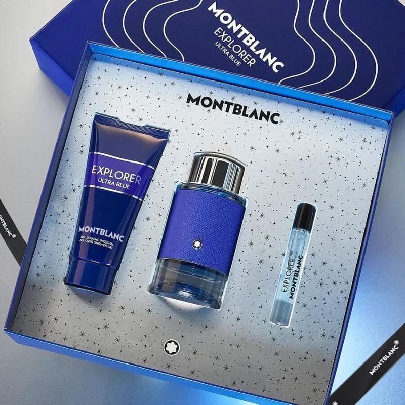 Мужской подарочный набор Mont Blanc Explorer Ultra Blue