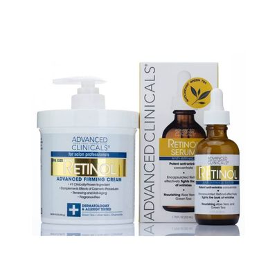 Набор Advanced Clinicals Retinol Serum + Retinol Cream