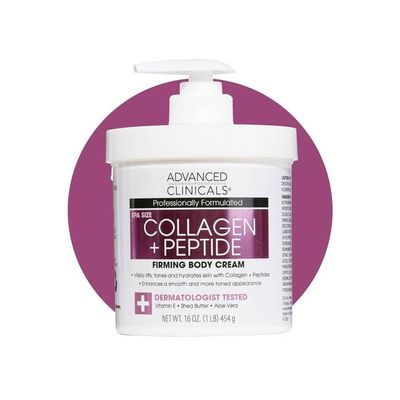Advanced Clinicals Collagen + Peptide Firming Body Cream 454 г — крем для упругости и питания кожи