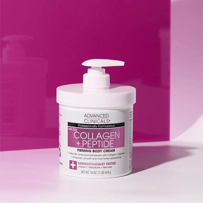 Advanced Clinicals Collagen + Peptide Firming Body Cream 454 г — крем для упругости и питания кожи