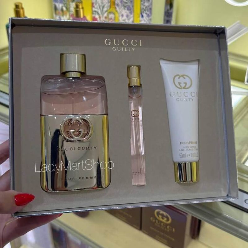 Женский подарочный набор Gucci Guilty Pour Femme Eau De Parfum