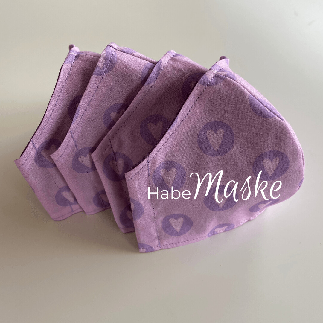 HabeMaske Herze, lila