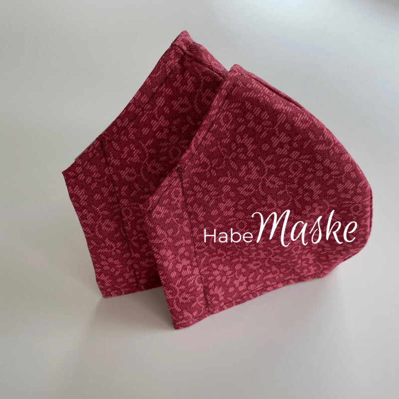 HabeMaske Blumen, rot