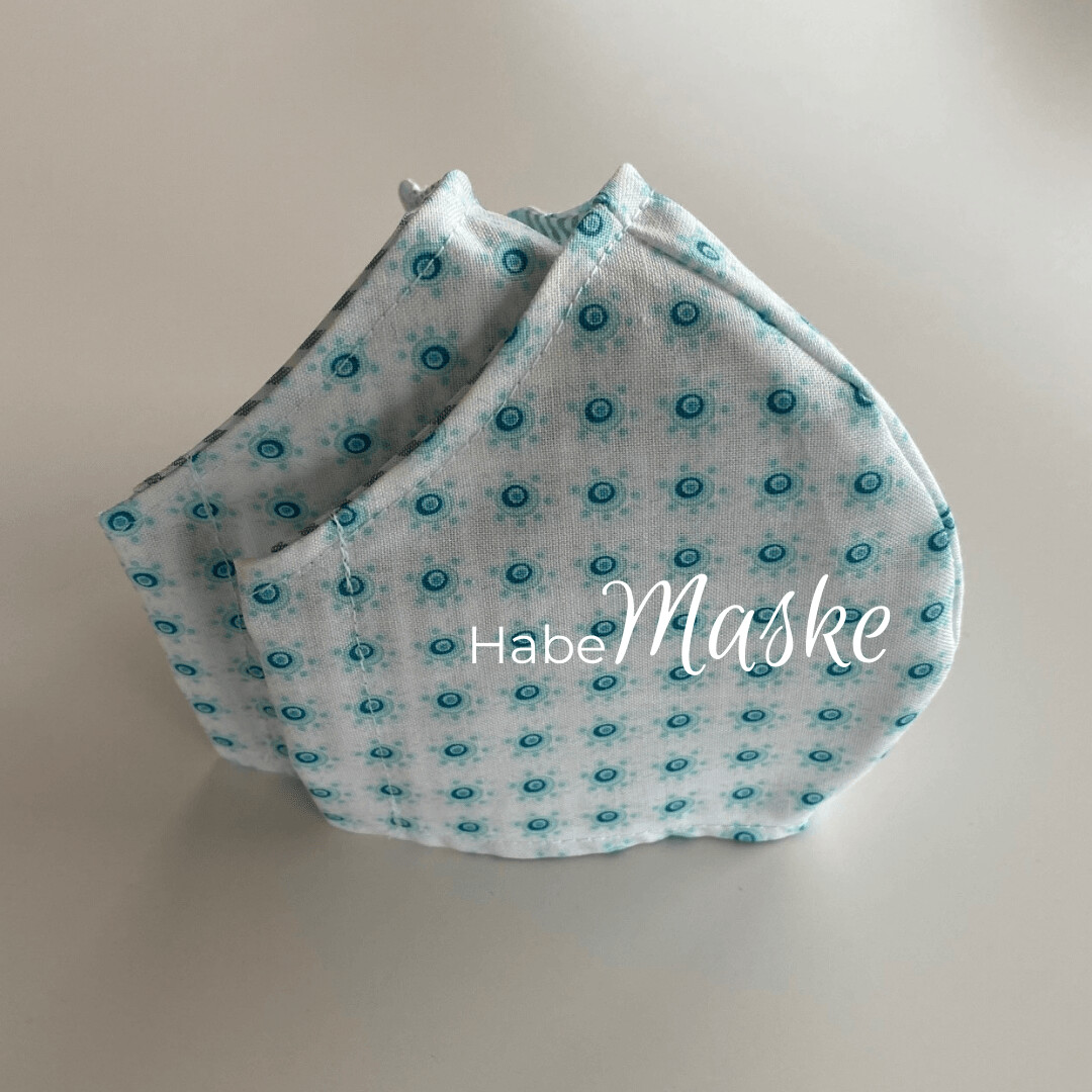 HabeMaske türkis/weiß