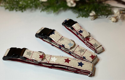 Red And Blue Star Collar 