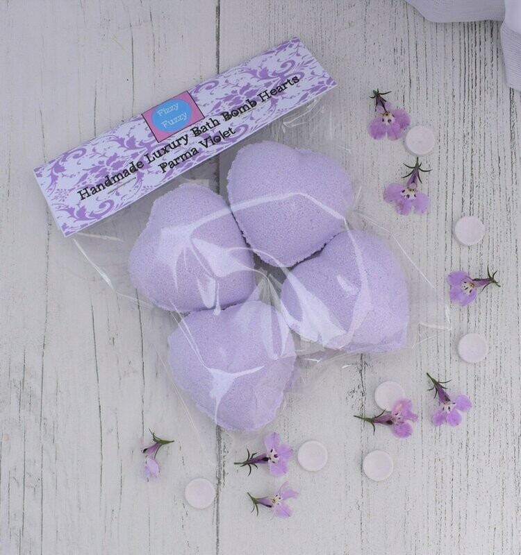 Parma Violet Bag of Bath Bomb Hearts