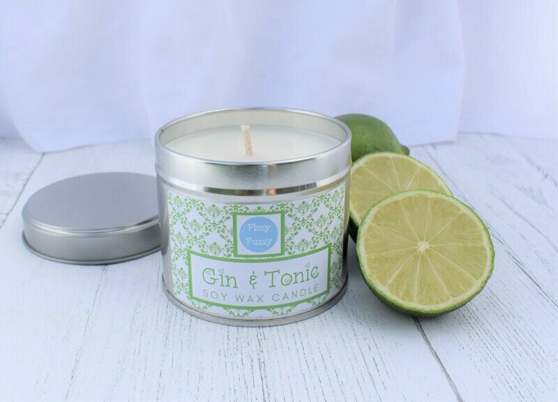 Gin & Tonic Luxury Soy Wax Tin Candle