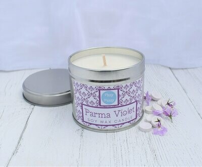 Parma Violet Luxury Soy Wax Tin Candle