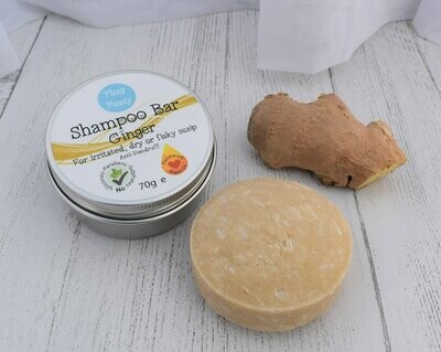 Ginger Shampoo Bar. For problem, irritated, dry, flaky scalp. Anti-dandruff.