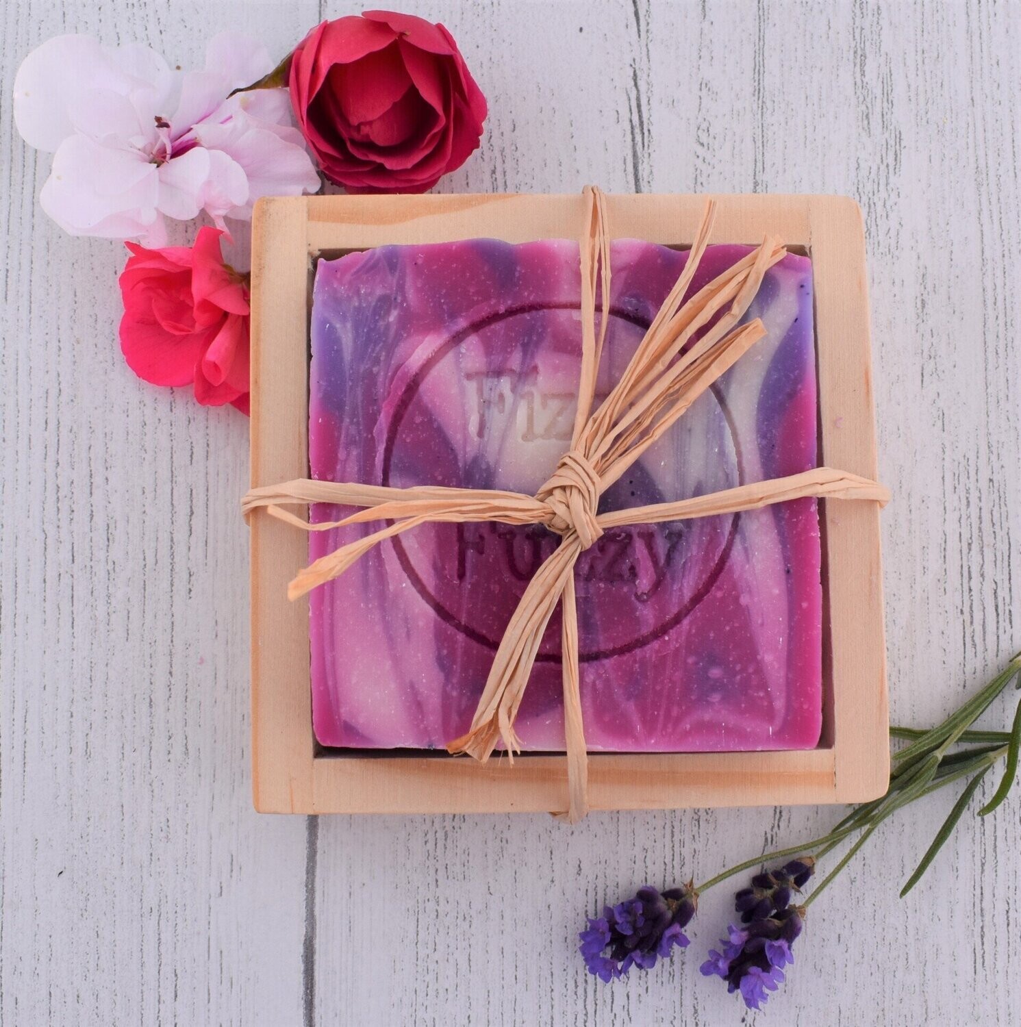 Rose Geranium Soap and Soap Dish