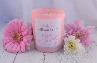Personalised Chief Bridesmaid Candle