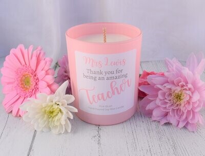 Personalised Thank you Teacher Candle